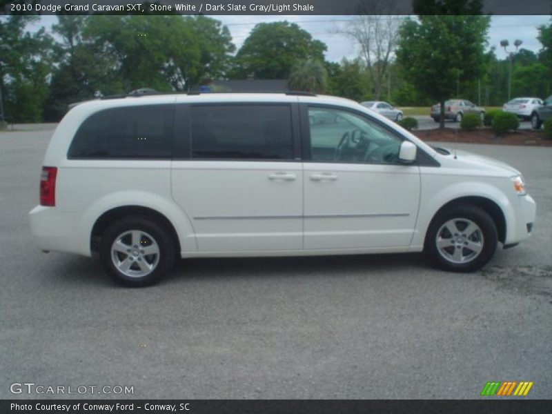 Stone White / Dark Slate Gray/Light Shale 2010 Dodge Grand Caravan SXT