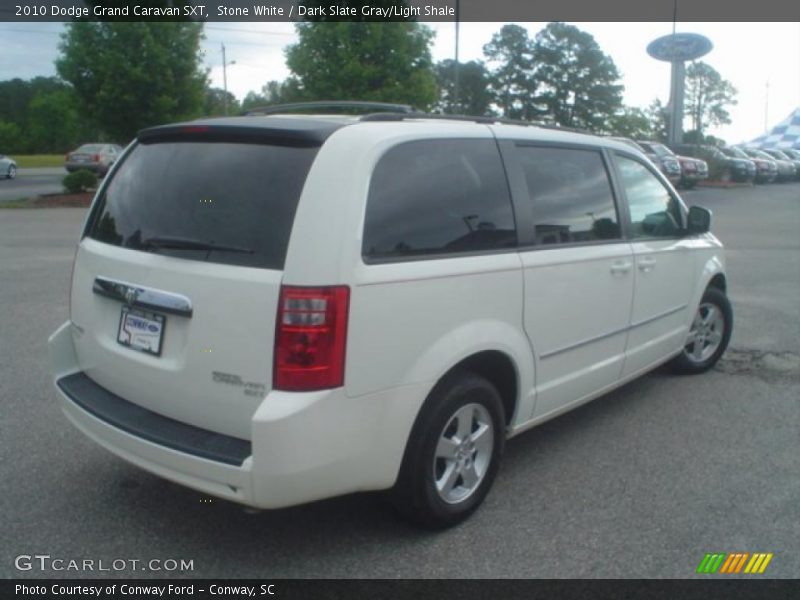 Stone White / Dark Slate Gray/Light Shale 2010 Dodge Grand Caravan SXT