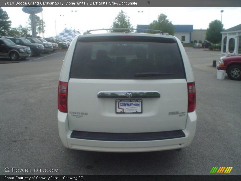 Stone White / Dark Slate Gray/Light Shale 2010 Dodge Grand Caravan SXT