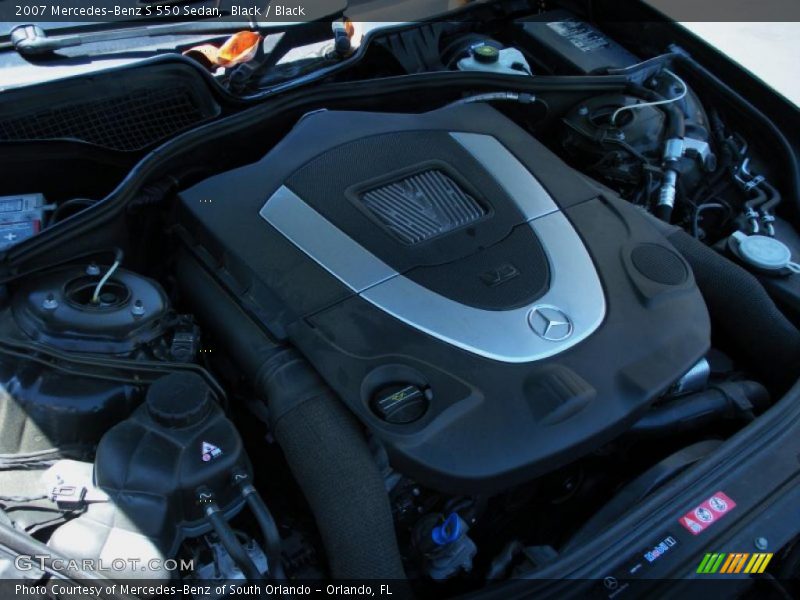 Black / Black 2007 Mercedes-Benz S 550 Sedan