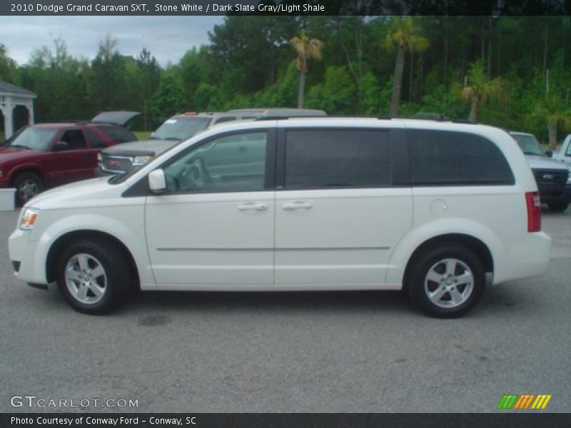 Stone White / Dark Slate Gray/Light Shale 2010 Dodge Grand Caravan SXT