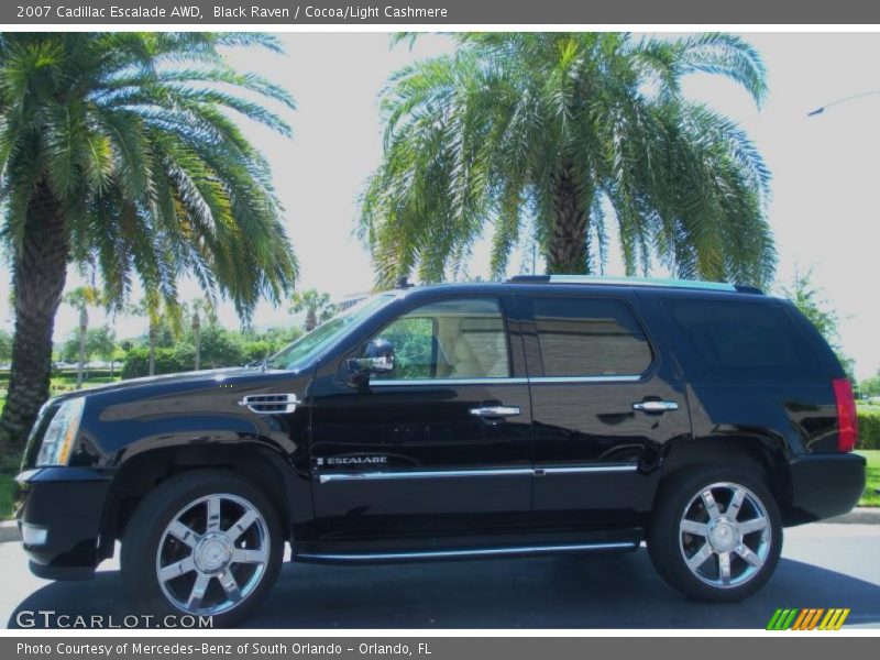 Black Raven / Cocoa/Light Cashmere 2007 Cadillac Escalade AWD