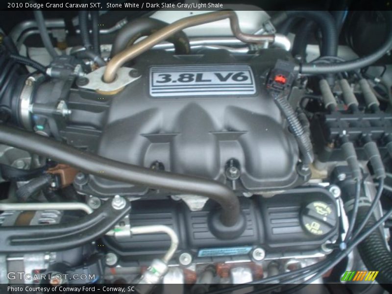 Stone White / Dark Slate Gray/Light Shale 2010 Dodge Grand Caravan SXT