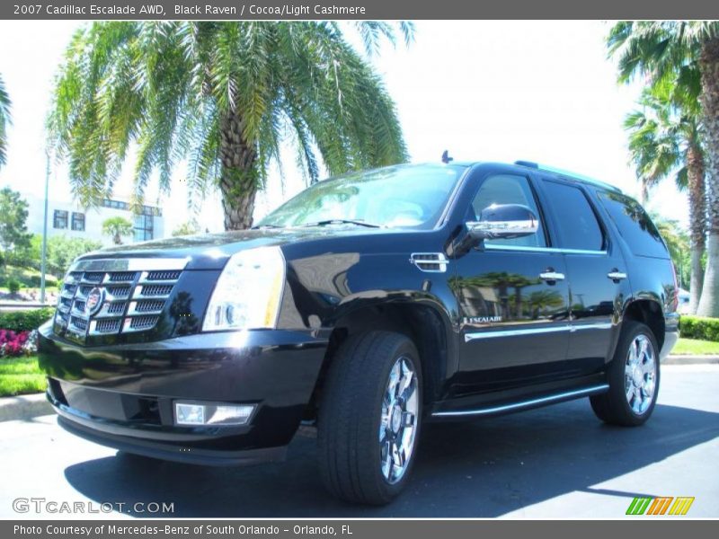 Black Raven / Cocoa/Light Cashmere 2007 Cadillac Escalade AWD
