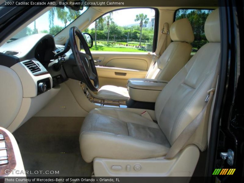Black Raven / Cocoa/Light Cashmere 2007 Cadillac Escalade AWD
