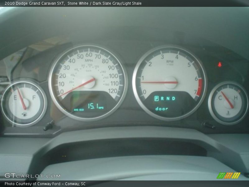 Stone White / Dark Slate Gray/Light Shale 2010 Dodge Grand Caravan SXT