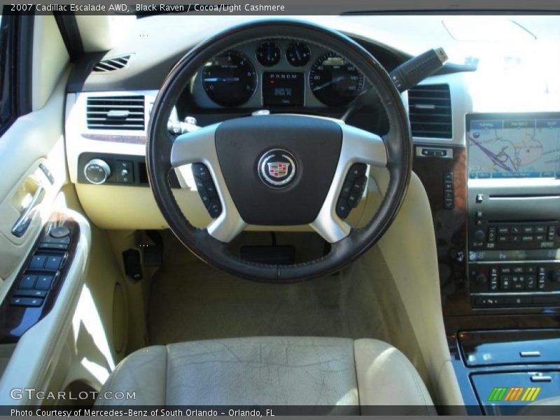 Black Raven / Cocoa/Light Cashmere 2007 Cadillac Escalade AWD