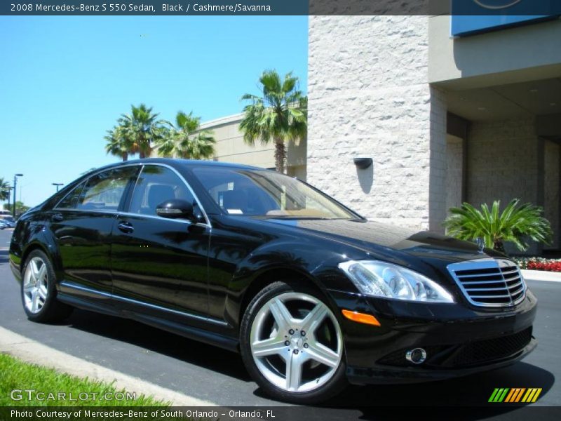 Black / Cashmere/Savanna 2008 Mercedes-Benz S 550 Sedan