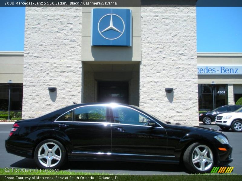 Black / Cashmere/Savanna 2008 Mercedes-Benz S 550 Sedan