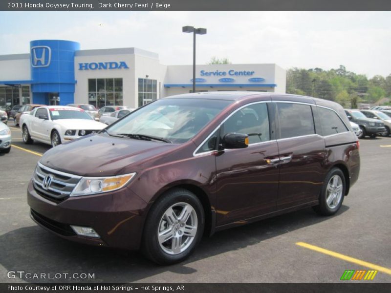 Dark Cherry Pearl / Beige 2011 Honda Odyssey Touring