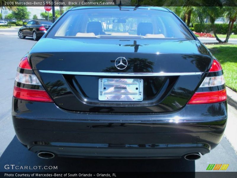 Black / Cashmere/Savanna 2008 Mercedes-Benz S 550 Sedan