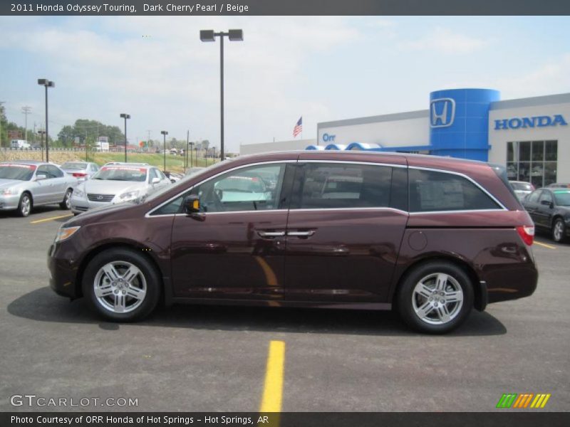 Dark Cherry Pearl / Beige 2011 Honda Odyssey Touring