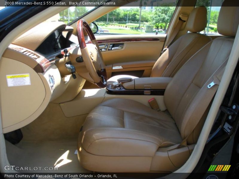 Black / Cashmere/Savanna 2008 Mercedes-Benz S 550 Sedan