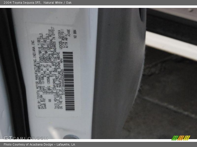 Natural White / Oak 2004 Toyota Sequoia SR5