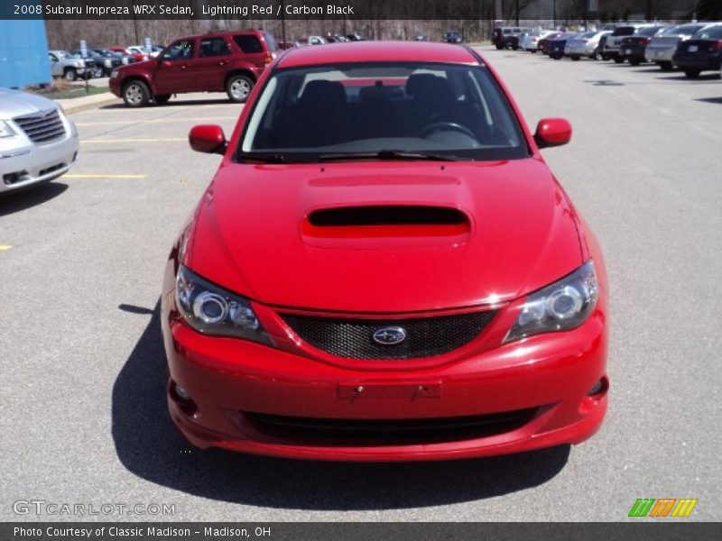 Lightning Red / Carbon Black 2008 Subaru Impreza WRX Sedan