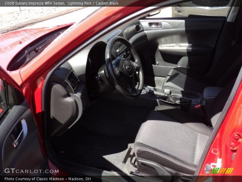 Lightning Red / Carbon Black 2008 Subaru Impreza WRX Sedan