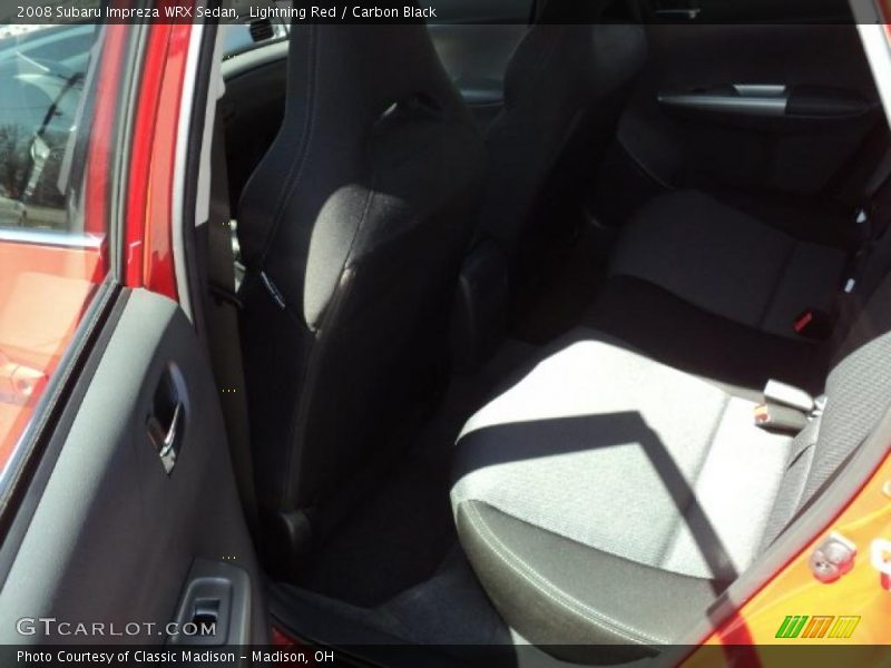 Lightning Red / Carbon Black 2008 Subaru Impreza WRX Sedan