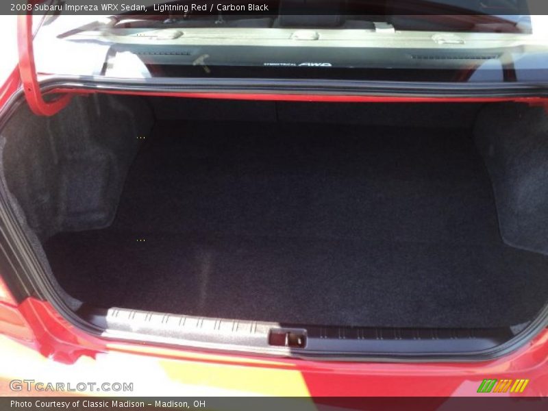 Lightning Red / Carbon Black 2008 Subaru Impreza WRX Sedan