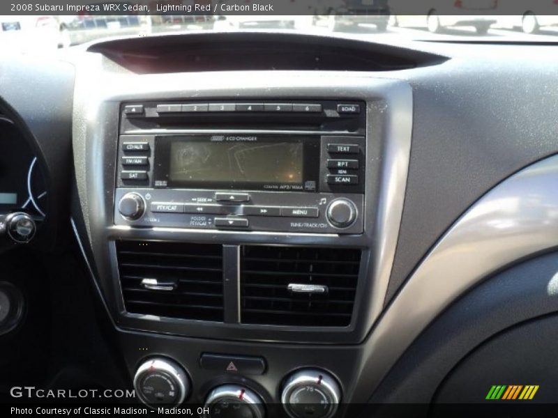 Lightning Red / Carbon Black 2008 Subaru Impreza WRX Sedan
