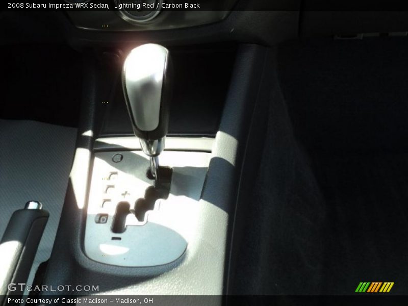 Lightning Red / Carbon Black 2008 Subaru Impreza WRX Sedan