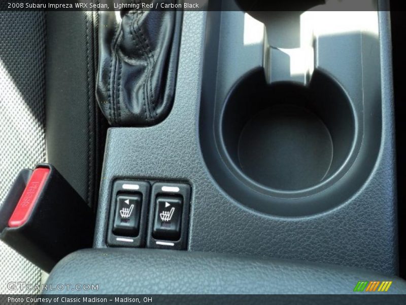Lightning Red / Carbon Black 2008 Subaru Impreza WRX Sedan