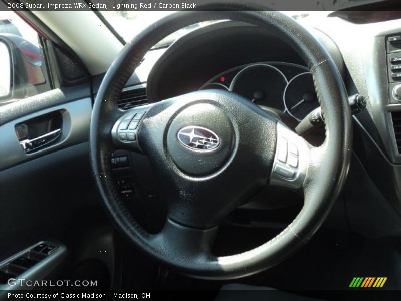 Lightning Red / Carbon Black 2008 Subaru Impreza WRX Sedan