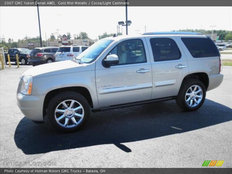 Gold Mist Metallic / Cocoa/Light Cashmere 2007 GMC Yukon Denali AWD