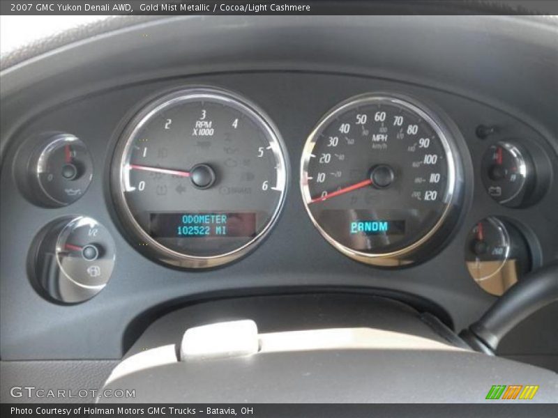 Gold Mist Metallic / Cocoa/Light Cashmere 2007 GMC Yukon Denali AWD
