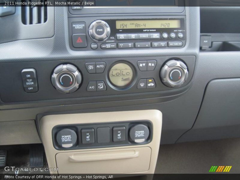 Controls of 2011 Ridgeline RTL