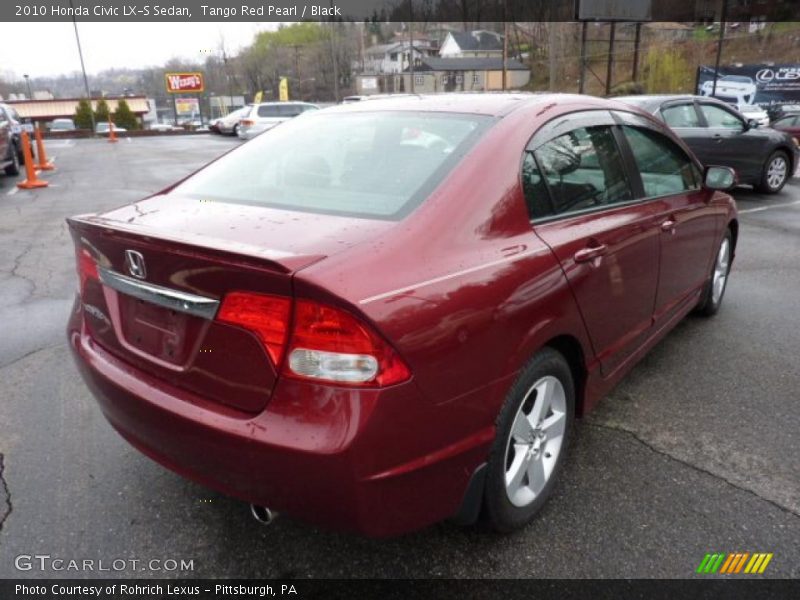 Tango Red Pearl / Black 2010 Honda Civic LX-S Sedan