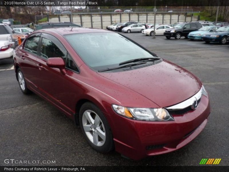 Tango Red Pearl / Black 2010 Honda Civic LX-S Sedan