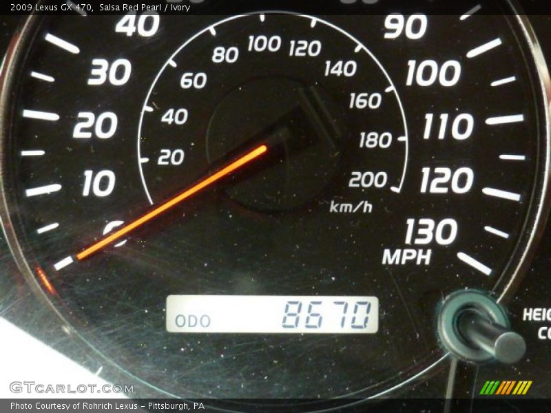 Salsa Red Pearl / Ivory 2009 Lexus GX 470