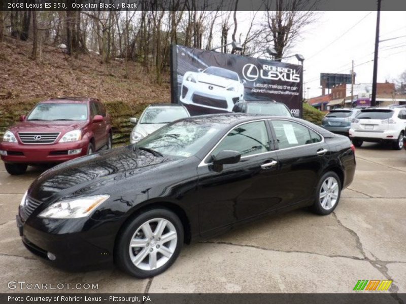 Obsidian Black / Black 2008 Lexus ES 350