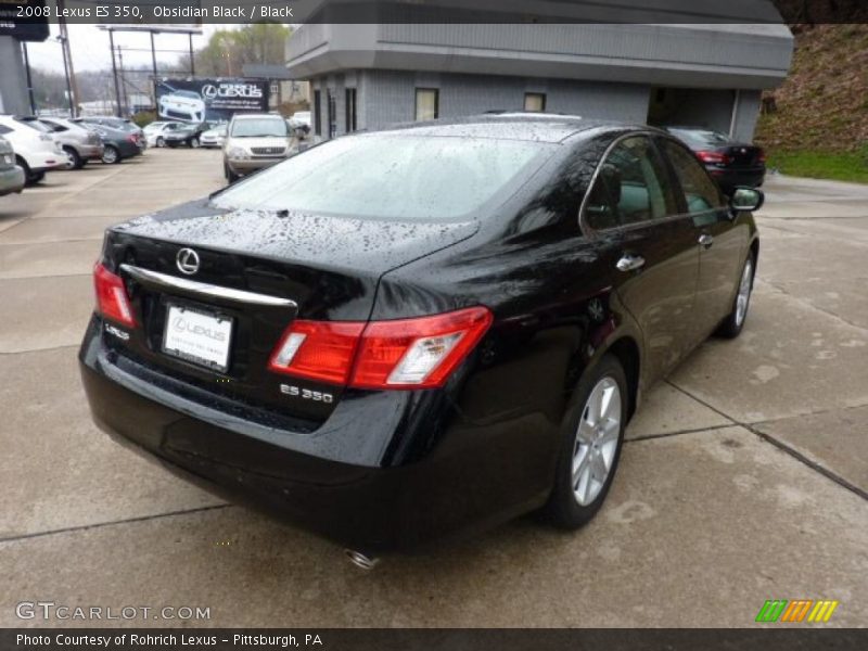 Obsidian Black / Black 2008 Lexus ES 350