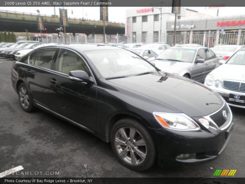 Black Sapphire Pearl / Cashmere 2008 Lexus GS 350 AWD