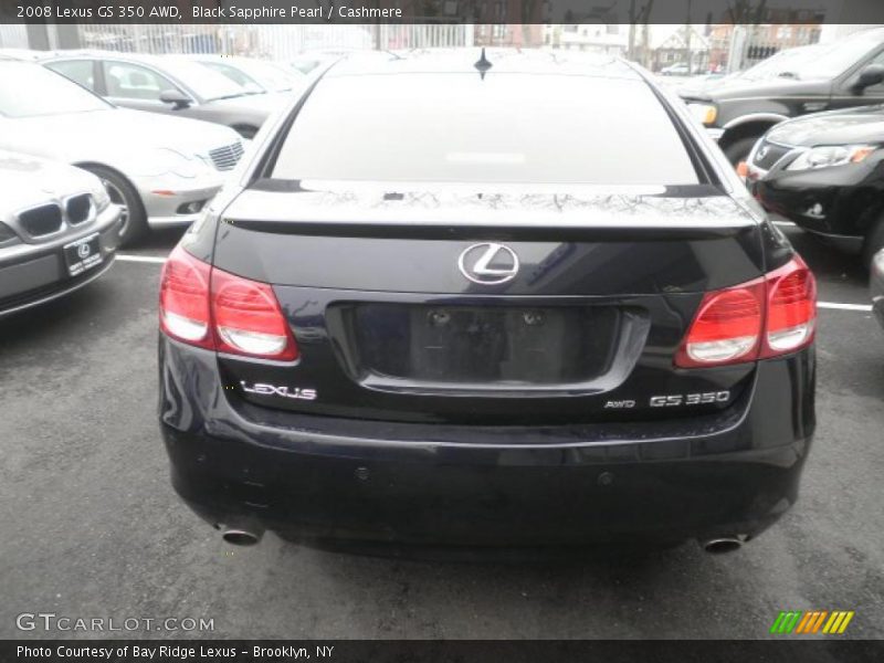 Black Sapphire Pearl / Cashmere 2008 Lexus GS 350 AWD