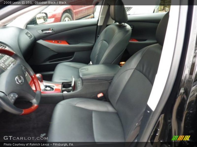 Obsidian Black / Black 2008 Lexus ES 350