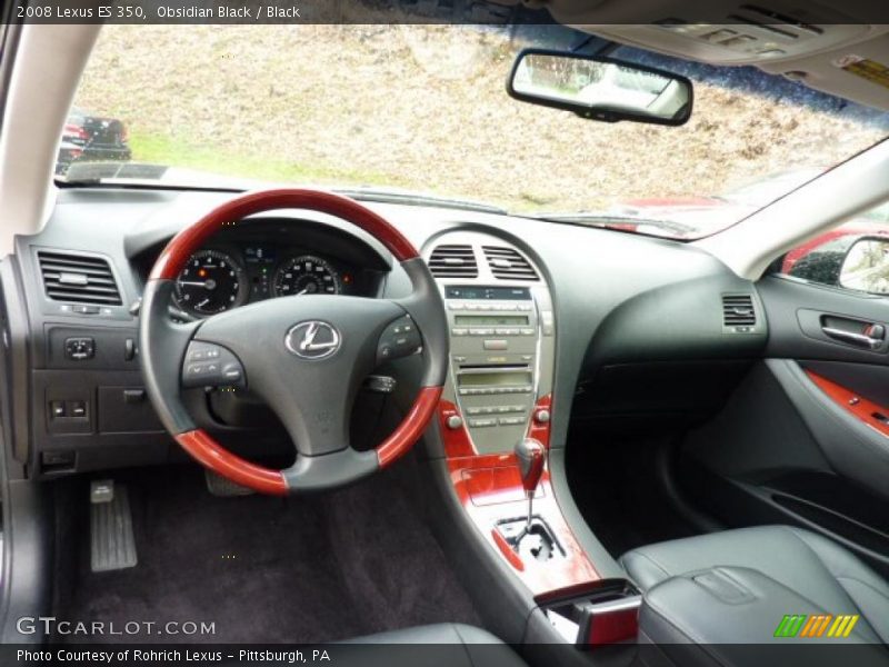 Obsidian Black / Black 2008 Lexus ES 350