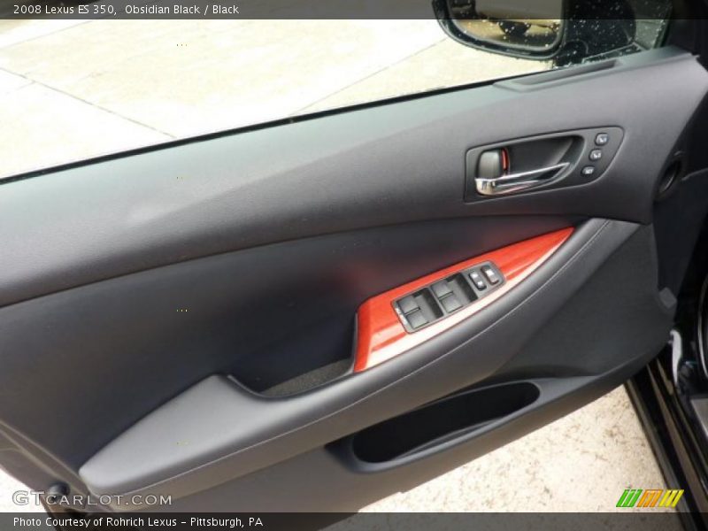 Obsidian Black / Black 2008 Lexus ES 350