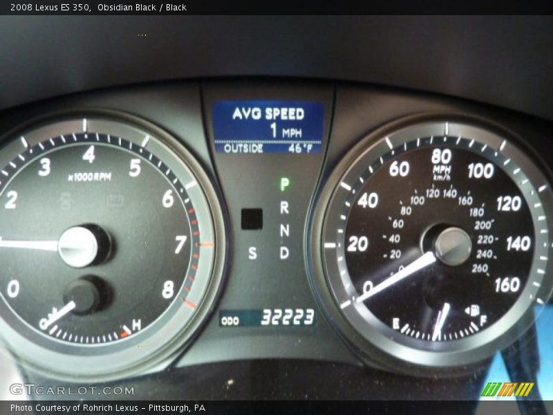 Obsidian Black / Black 2008 Lexus ES 350