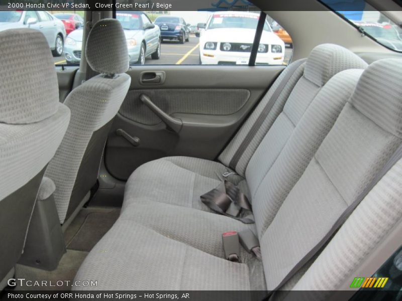 Clover Green Pearl / Beige 2000 Honda Civic VP Sedan