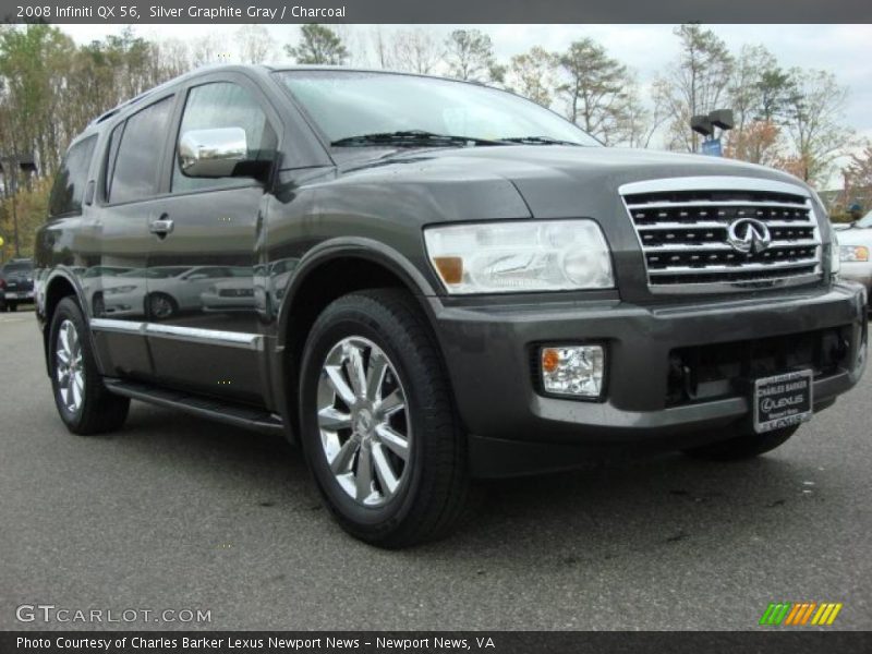 Silver Graphite Gray / Charcoal 2008 Infiniti QX 56