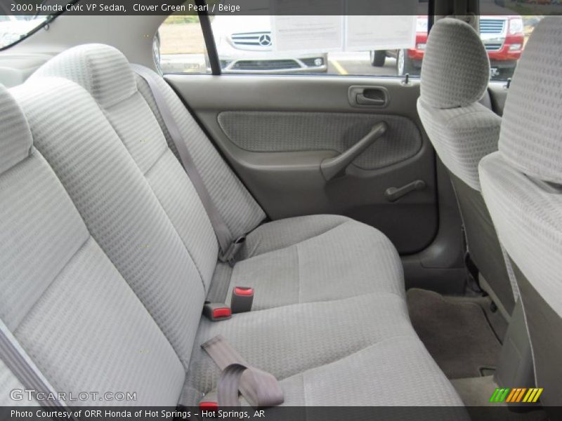 Clover Green Pearl / Beige 2000 Honda Civic VP Sedan