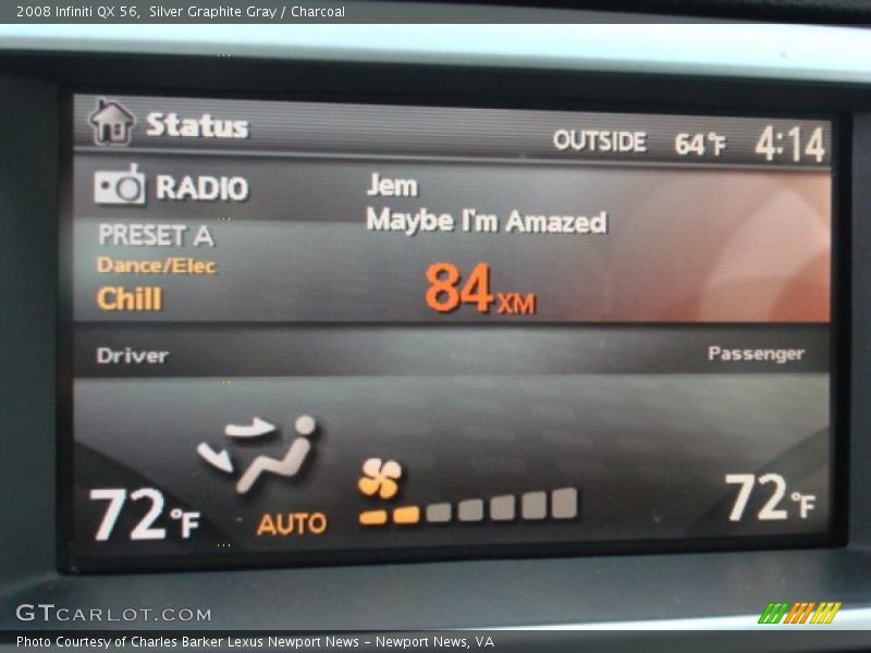 Silver Graphite Gray / Charcoal 2008 Infiniti QX 56