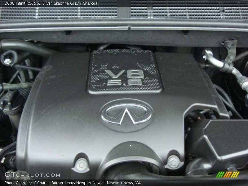 Silver Graphite Gray / Charcoal 2008 Infiniti QX 56