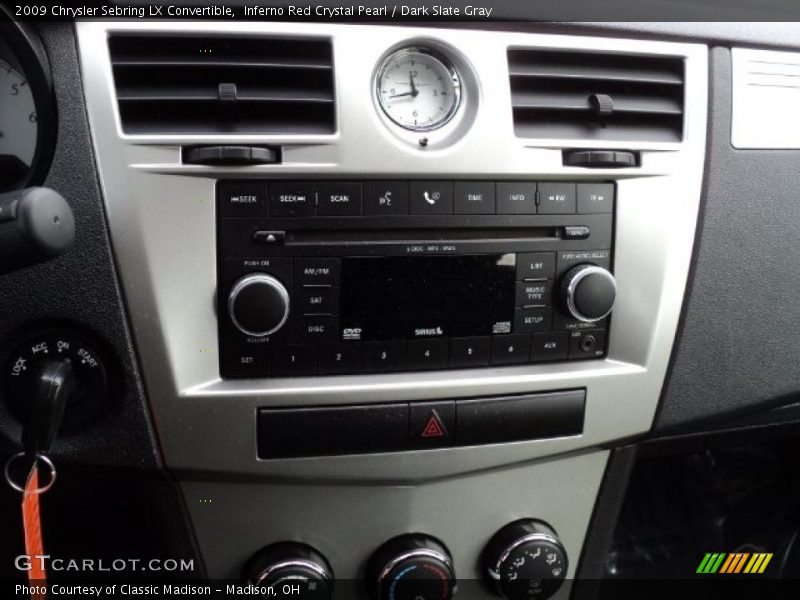 Inferno Red Crystal Pearl / Dark Slate Gray 2009 Chrysler Sebring LX Convertible