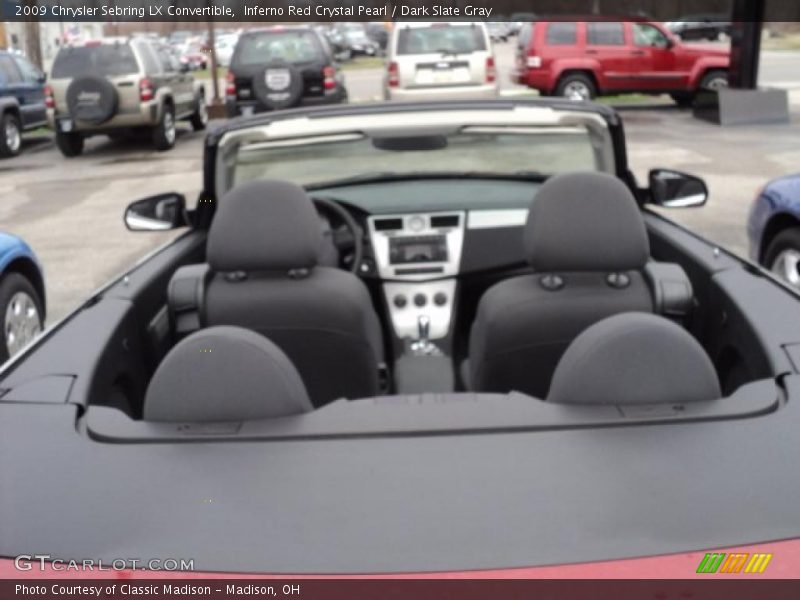 Inferno Red Crystal Pearl / Dark Slate Gray 2009 Chrysler Sebring LX Convertible