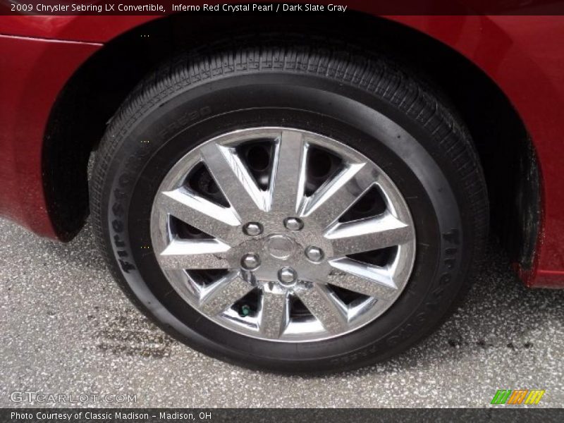 Inferno Red Crystal Pearl / Dark Slate Gray 2009 Chrysler Sebring LX Convertible