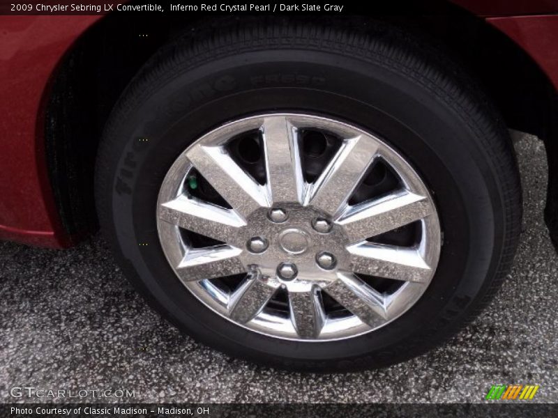 Inferno Red Crystal Pearl / Dark Slate Gray 2009 Chrysler Sebring LX Convertible
