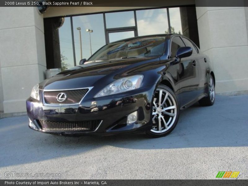 Black Sapphire Pearl / Black 2008 Lexus IS 250